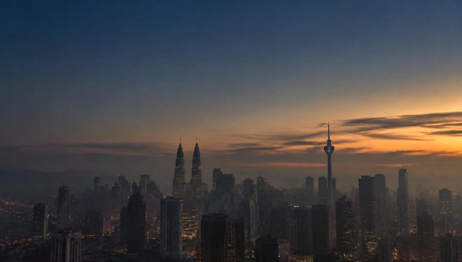 Kuala Lumpur skyline at dusk